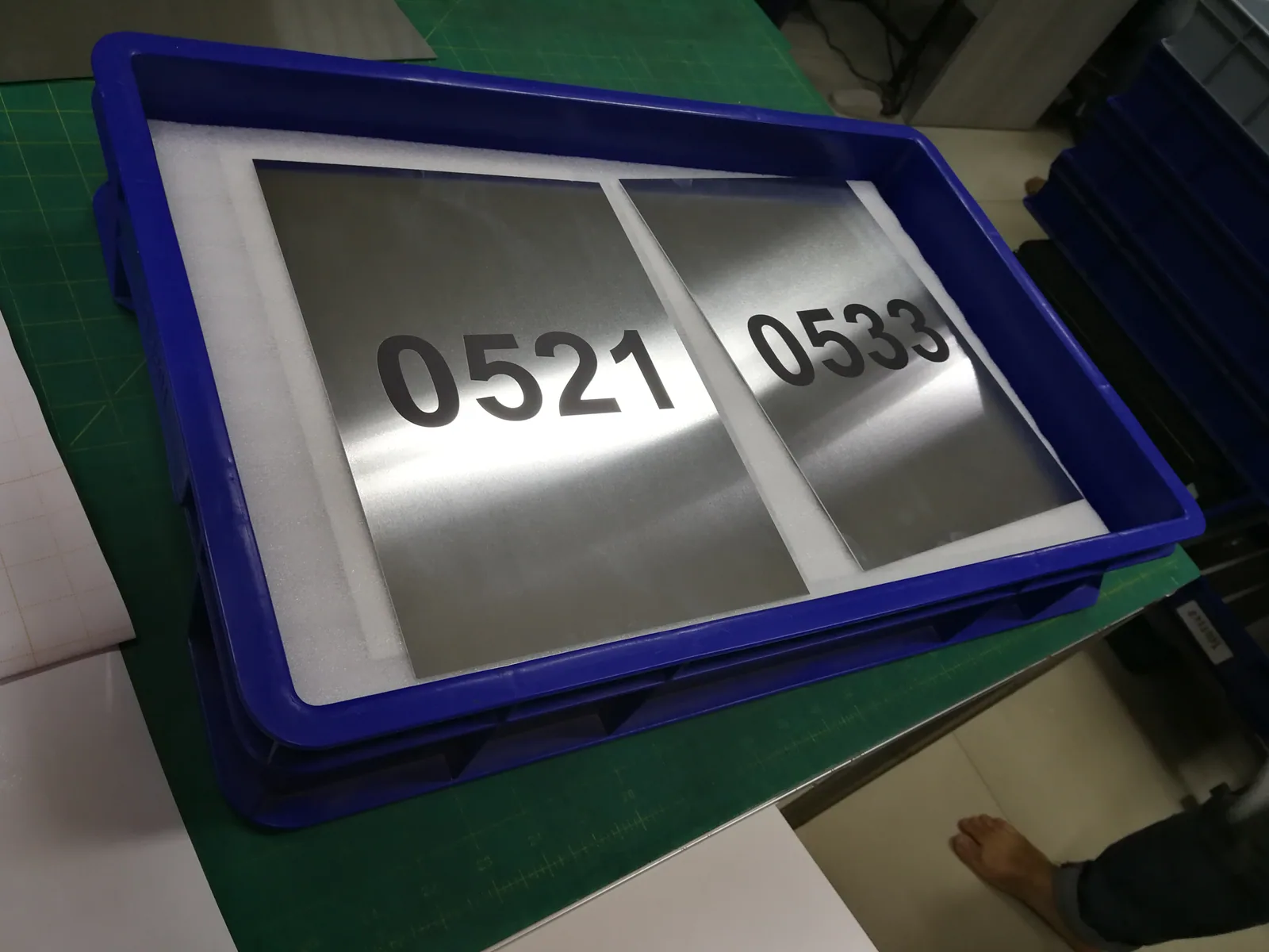 ป้ายรหัสตำแหน่งคลังสินค้า — อลูมิเนียม · พิมพ์ UV