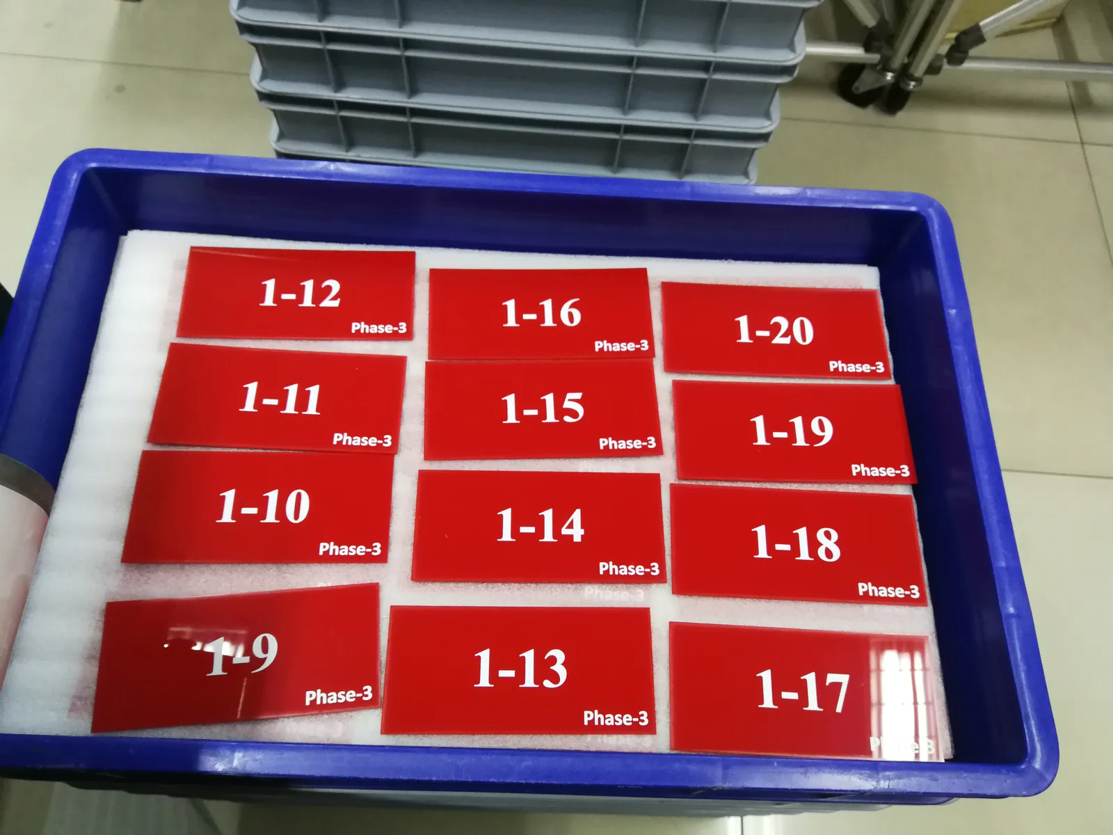 ป้ายรหัสตำแหน่งคลังสินค้า — อลูมิเนียม · พิมพ์ UV