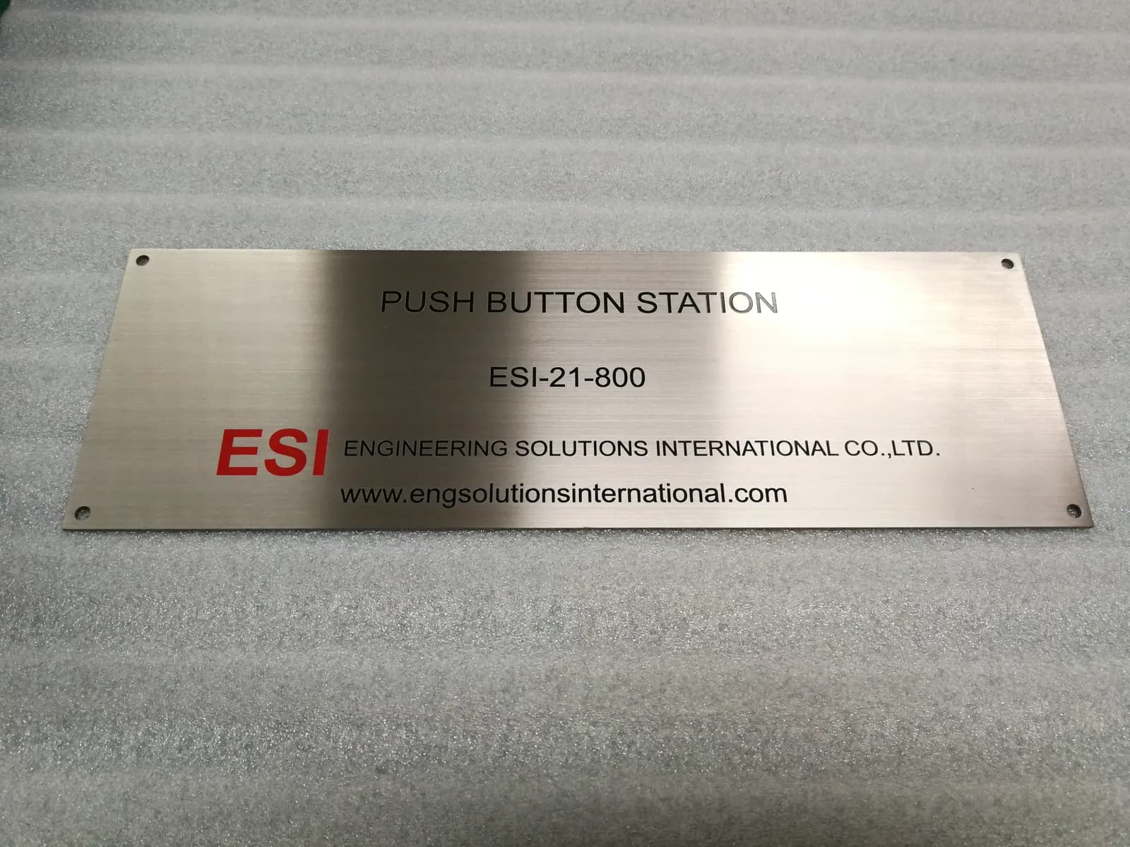 ป้ายชื่ออุปกรณ์ในโรงงาน (Equipment ID Plate) — สแตนเลส · กัดกรด