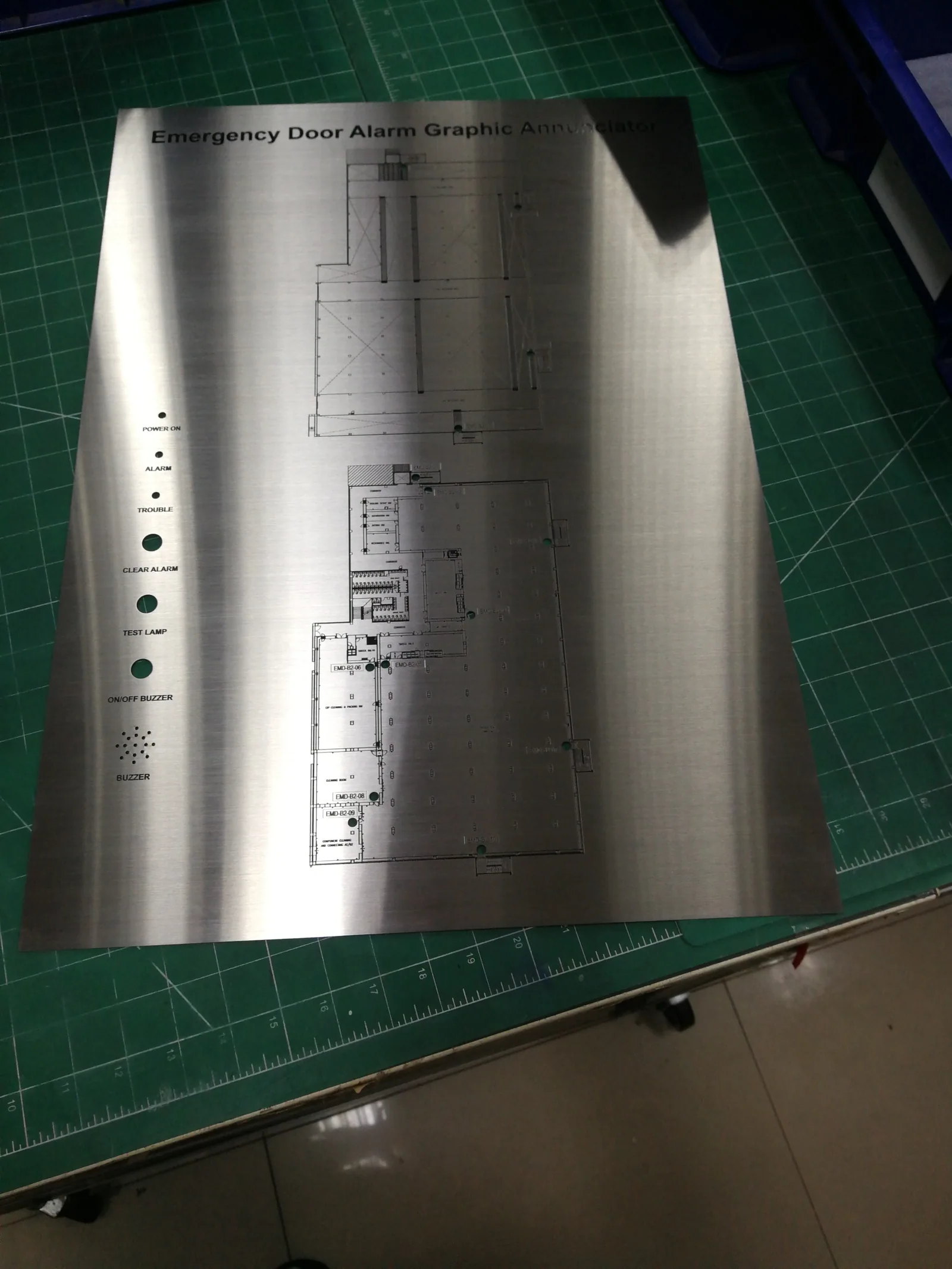 ป้ายผังกระบวนการกัดกรด (Process Diagram Plate) — สแตนเลส · กัดกรด