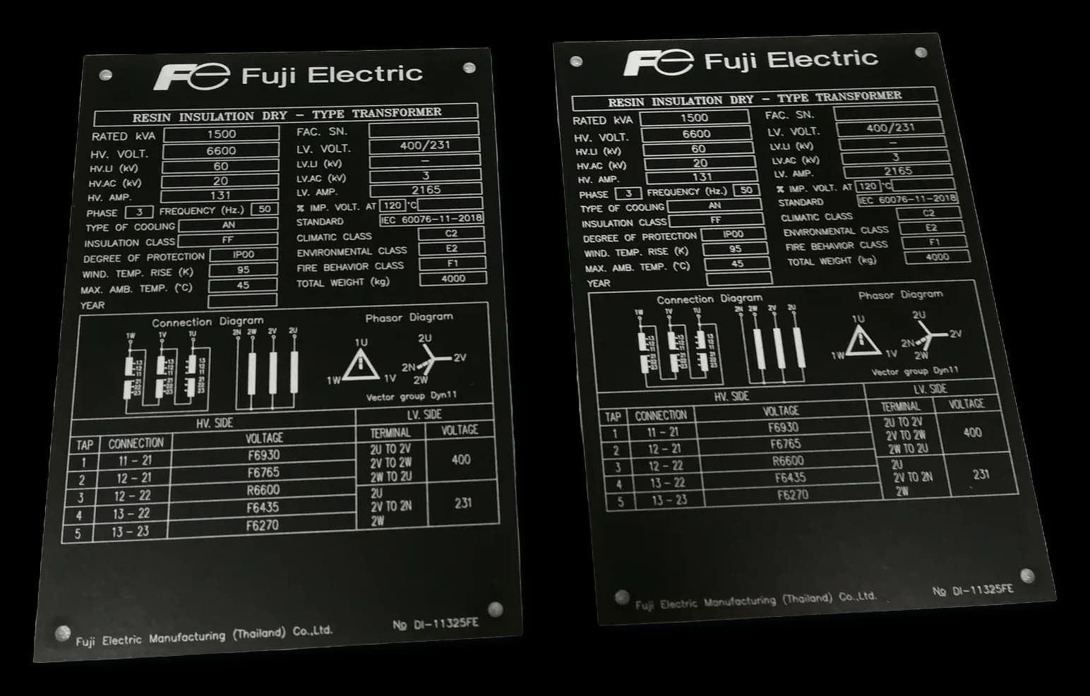 ป้ายสเปคเครื่องจักร (Machine Spec Plate)