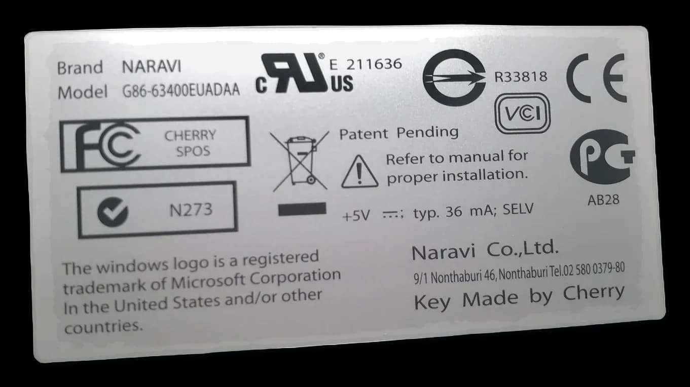 ป้ายสเปคเครื่องจักร (Machine Spec Plate)