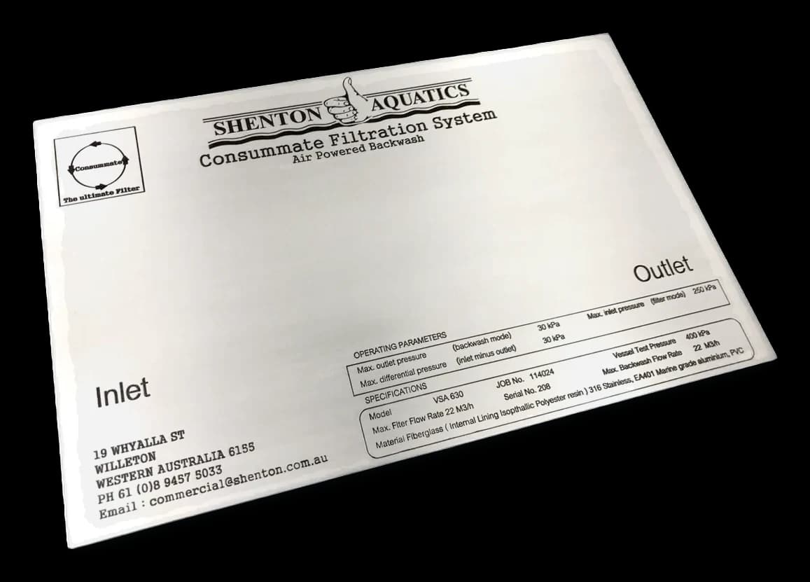 ป้ายสเปคเครื่องจักร (Machine Spec Plate)