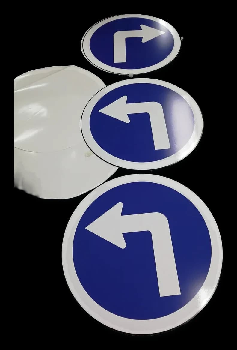 ป้ายจราจรในโรงงาน (In-Plant Traffic Sign) — อลูมิเนียม · พิมพ์ UV