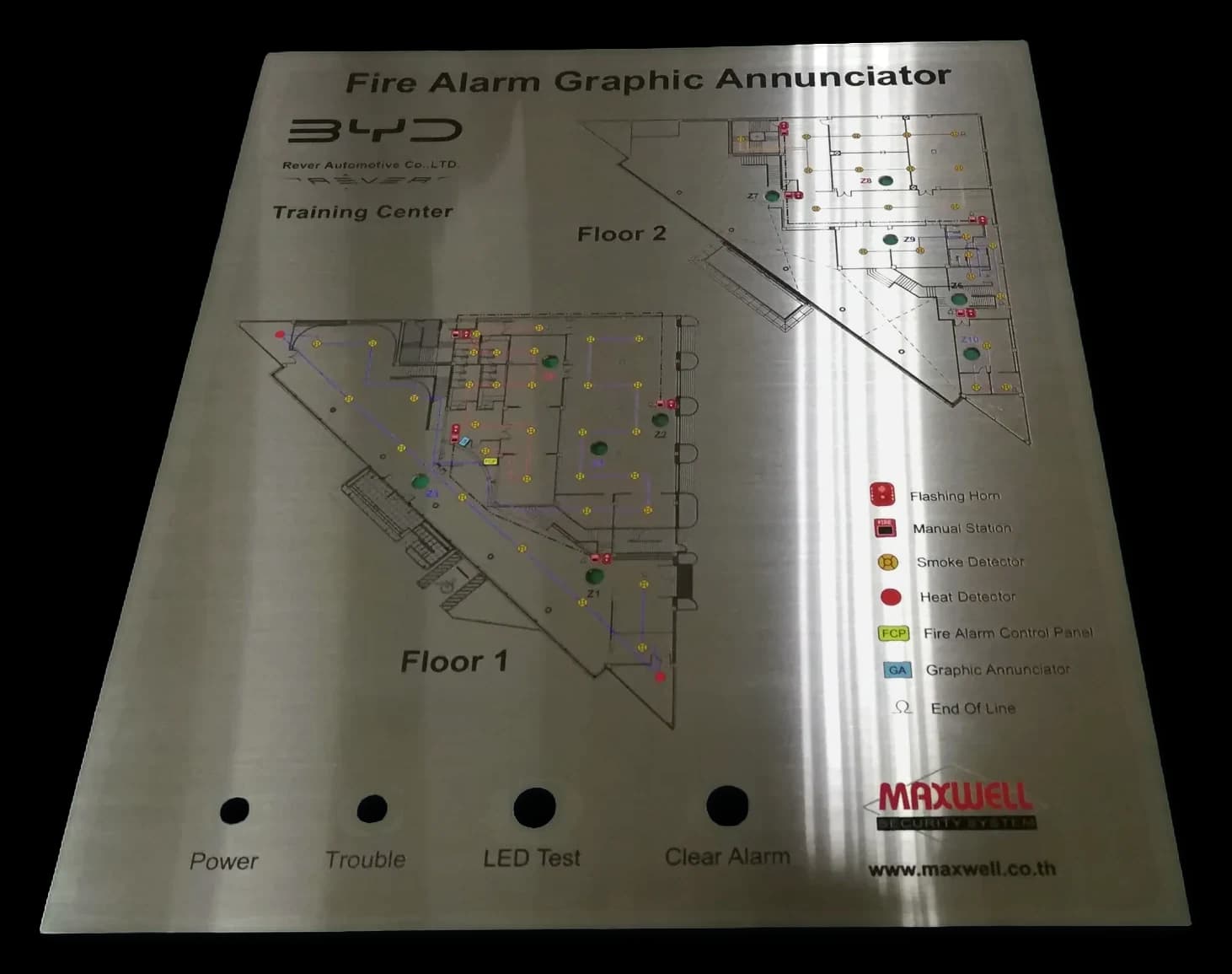 Mimic Board / Annunciator / แผนผังอุตสาหกรรม — สแตนเลส · พิมพ์ UV